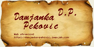 Damjanka Peković vizit kartica